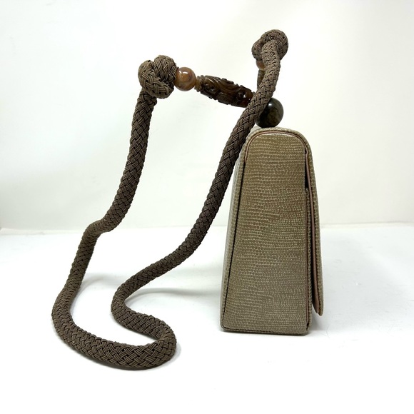 Rafael Sanchez Snake Print Leather Shoulder Crossbody purse, vintage, NWOT - Picture 7 of 12